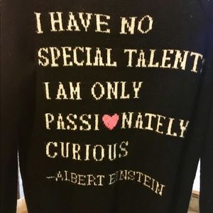 Einstein Quote Sweater size Small