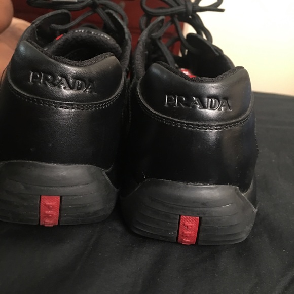 Prada low-tops Black leather - Picture 3 of 4