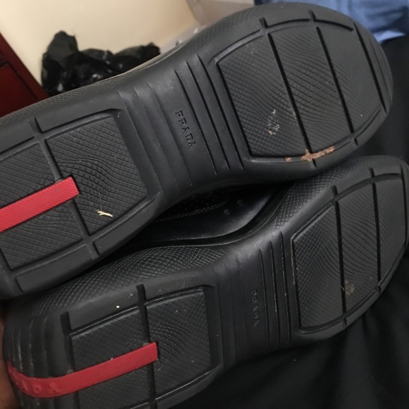 Prada low-tops Black leather - Picture 4 of 4