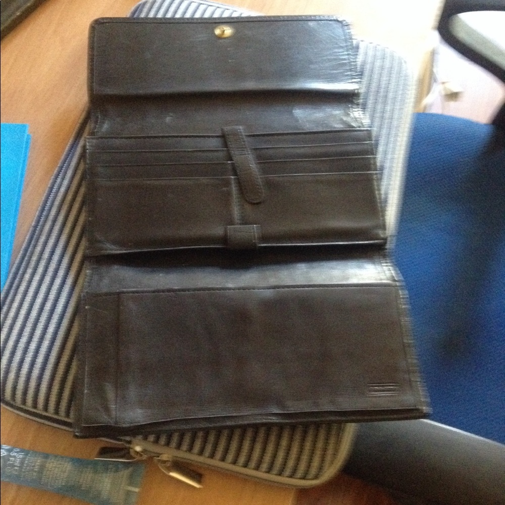 Dark blue soft Coach wallet