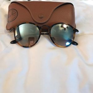 RAY-BAN Spotted Black Havana Grey Flash Gradient