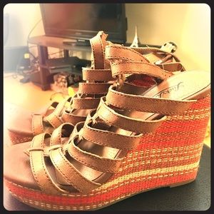 Lucky Brand high heel wedges