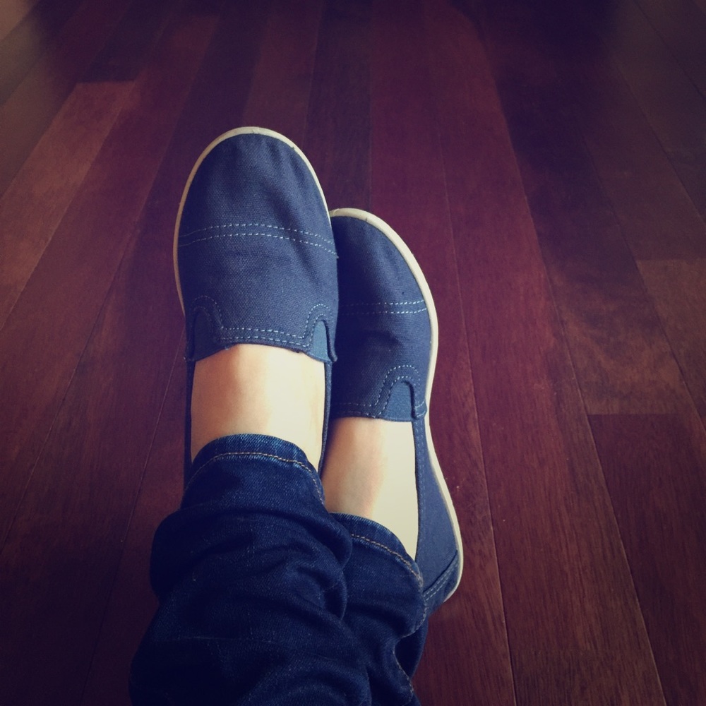 Blue shoes