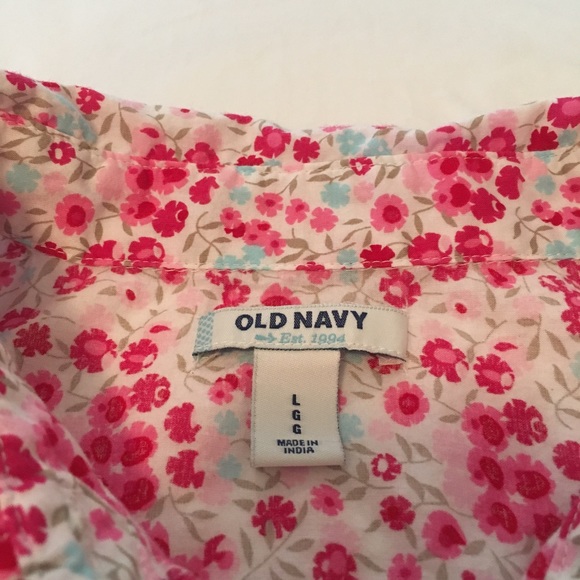 Floral pink button down - Picture 3 of 3