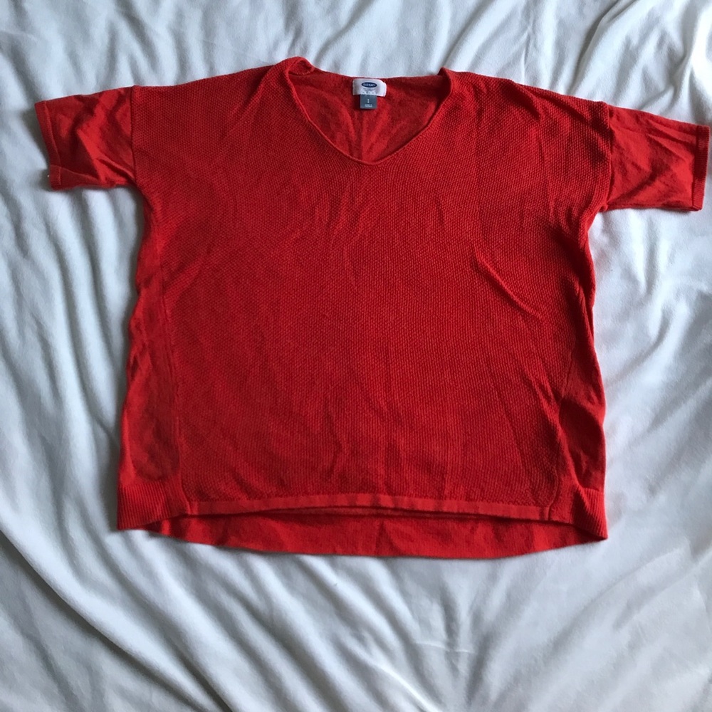 Old Navy orange knitted top