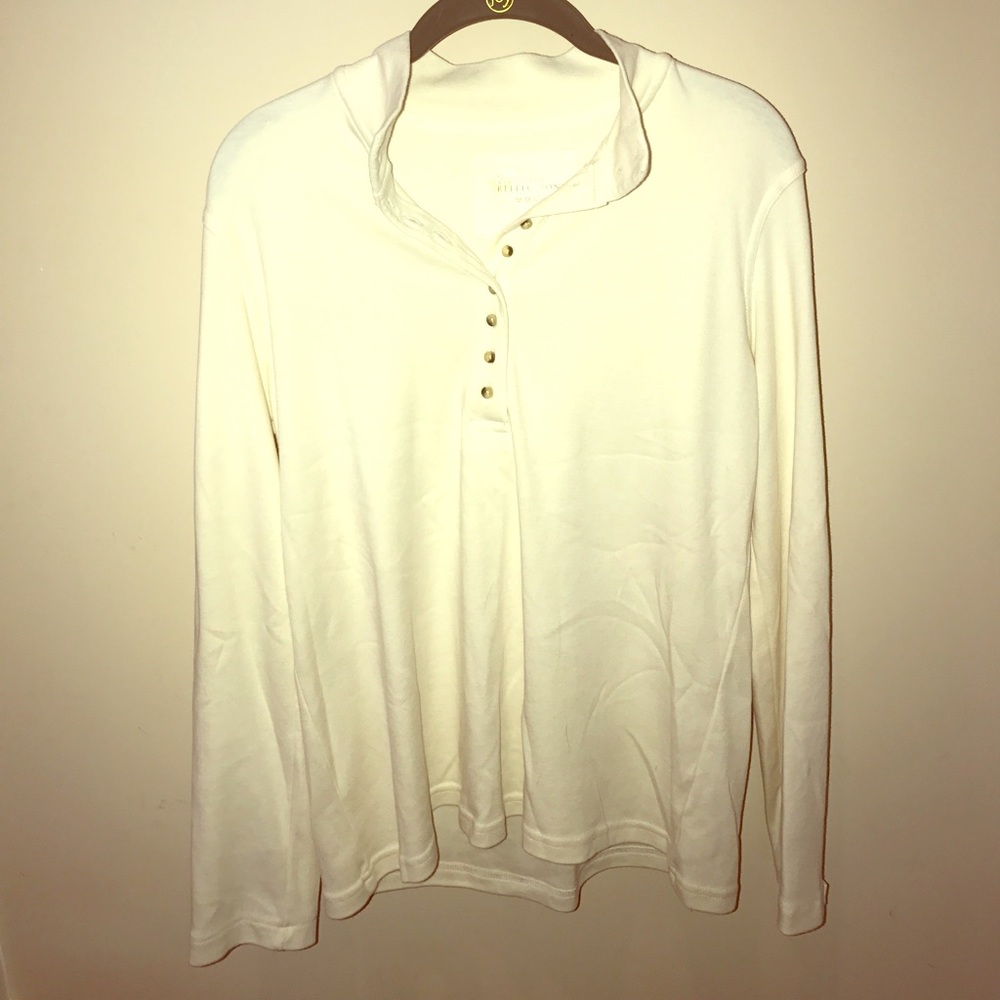 Cream long sleeve shirt