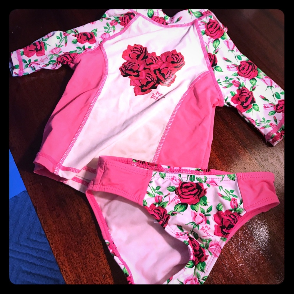 Betsey Johnson 2T swimsuit two piece