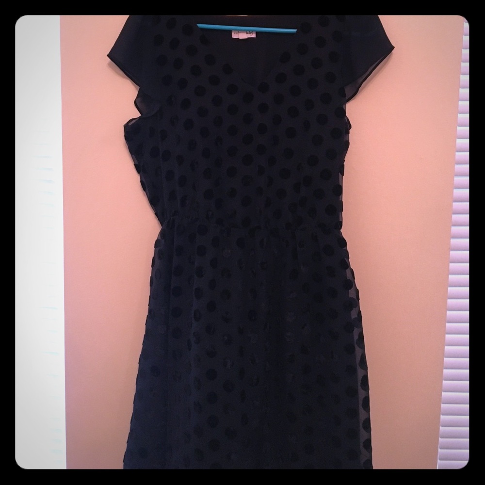 Polka dot black dress