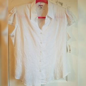 White Blouse button down -  NWT