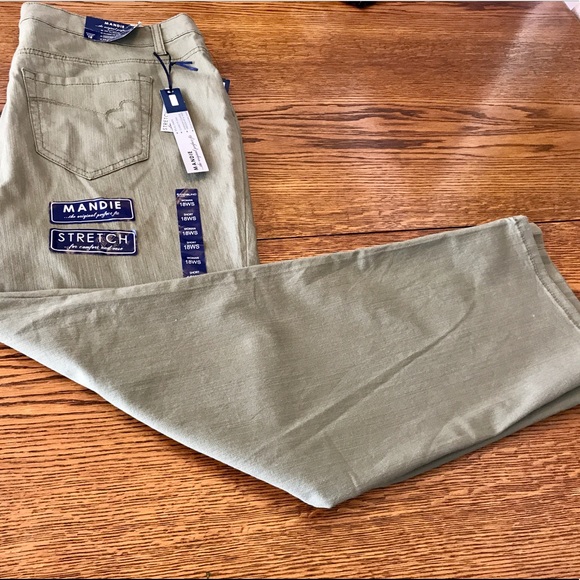 bandolino jeans bandalino plus size 18s olive green nwt poshmark bandolino jeans plus size