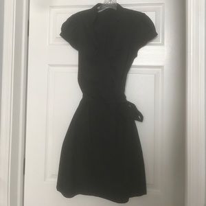 Black wrap dress by Express Design Studio