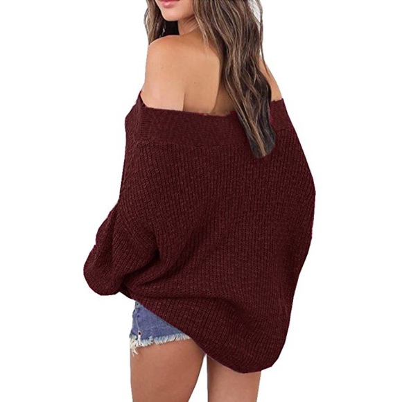 ✧NWT Off Shoulder Oversized Pullover Sweater Top✧ - Picture 2 of 5