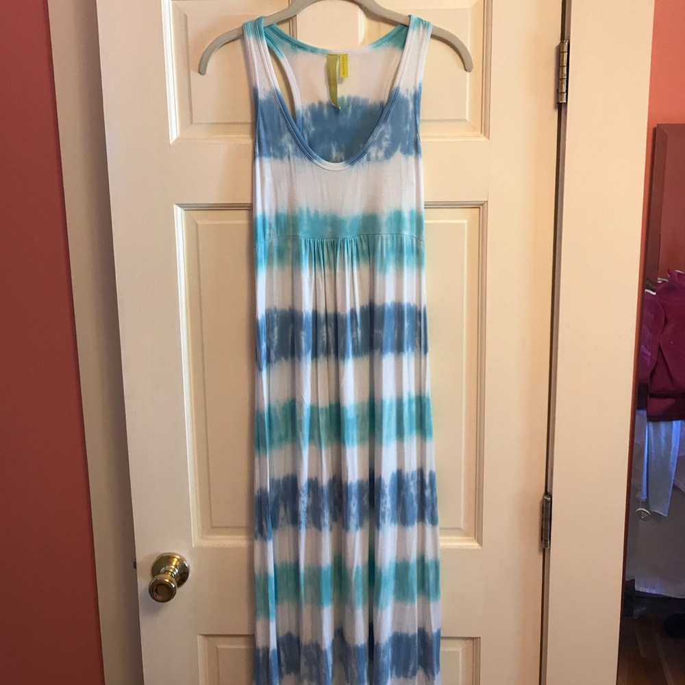 Green Dragon Tie dye maxi dress