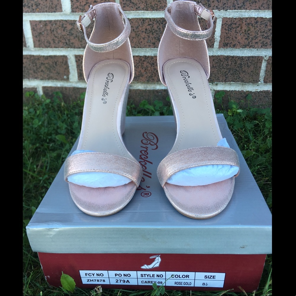Breckelle’s Rose Gold Wedge Heels
