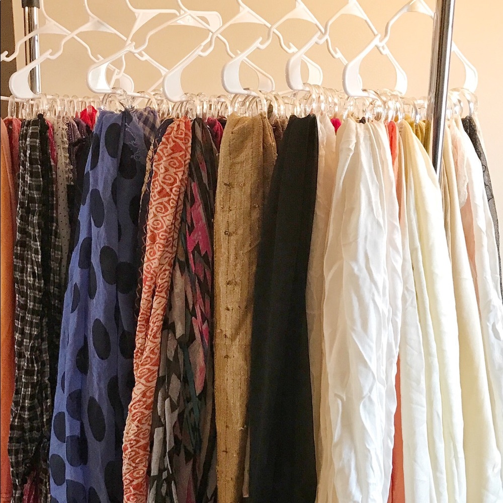 Fashionable winter scarf collection