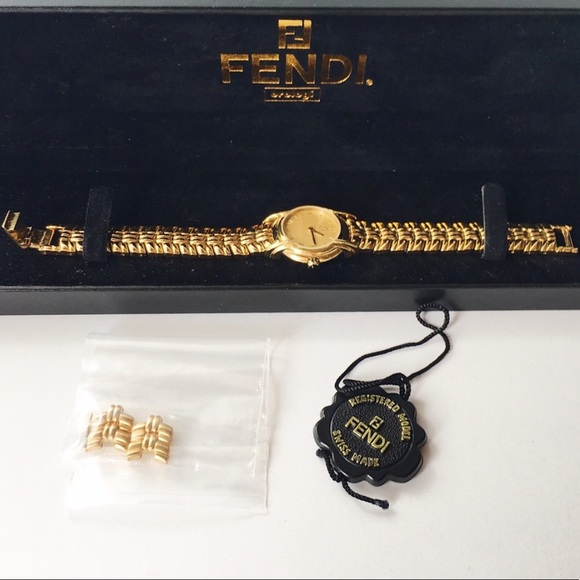 Fendi Accessories - Authentic FENDI 300L 18k gold pleated watch