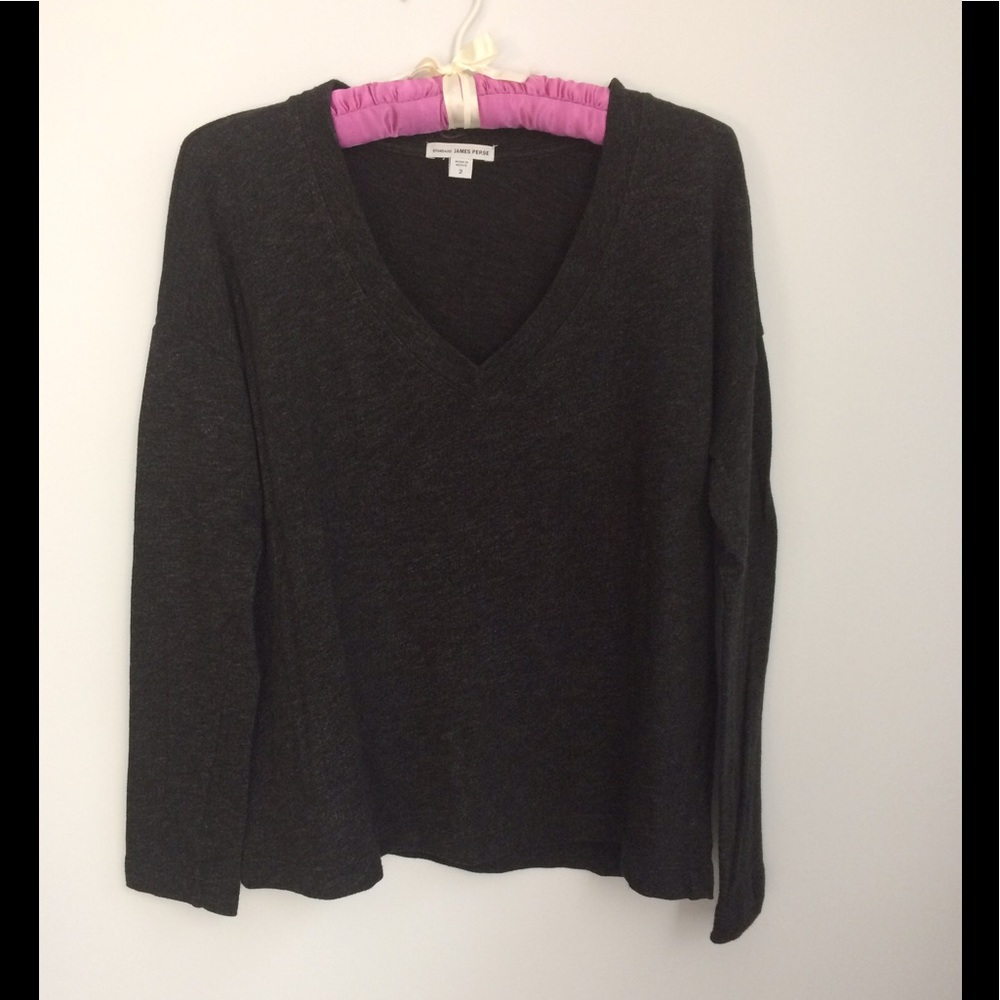 James Perse Charcoal Gray Sweater