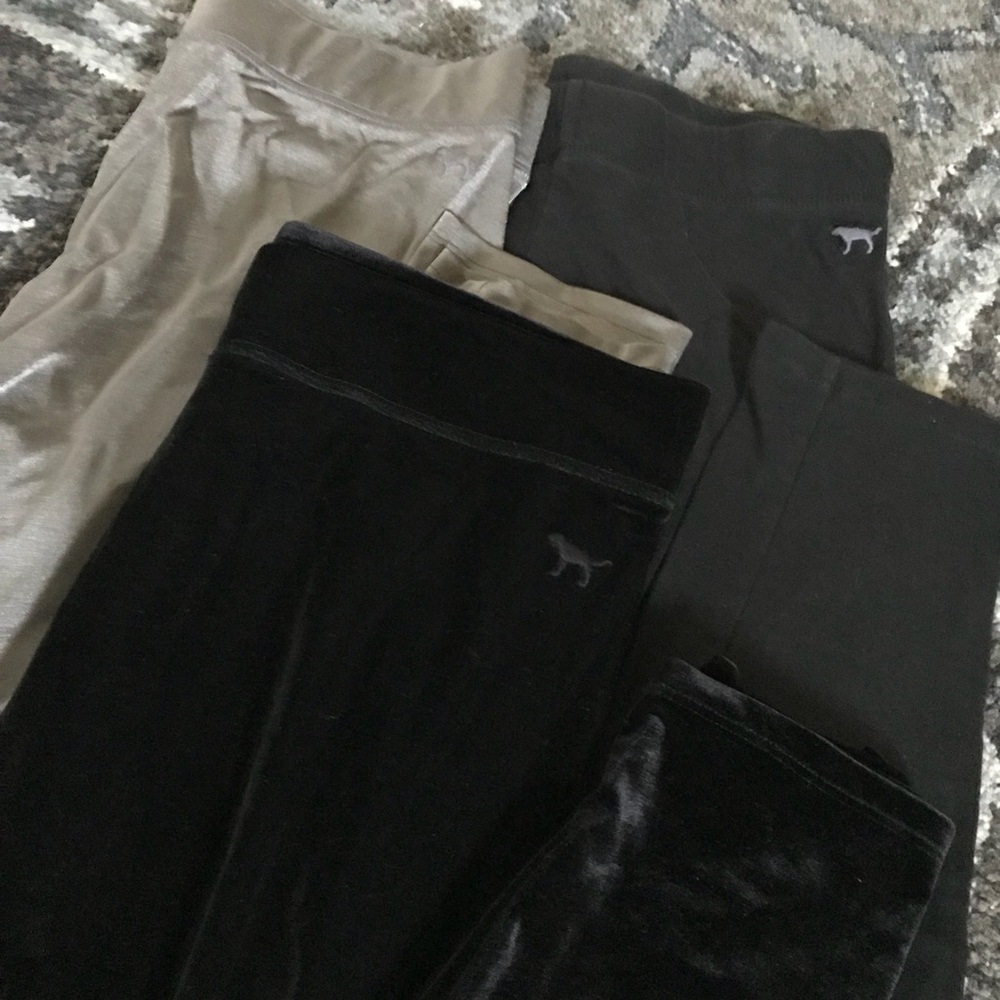 Three pairs of Victoria’s Secret PINK leggings