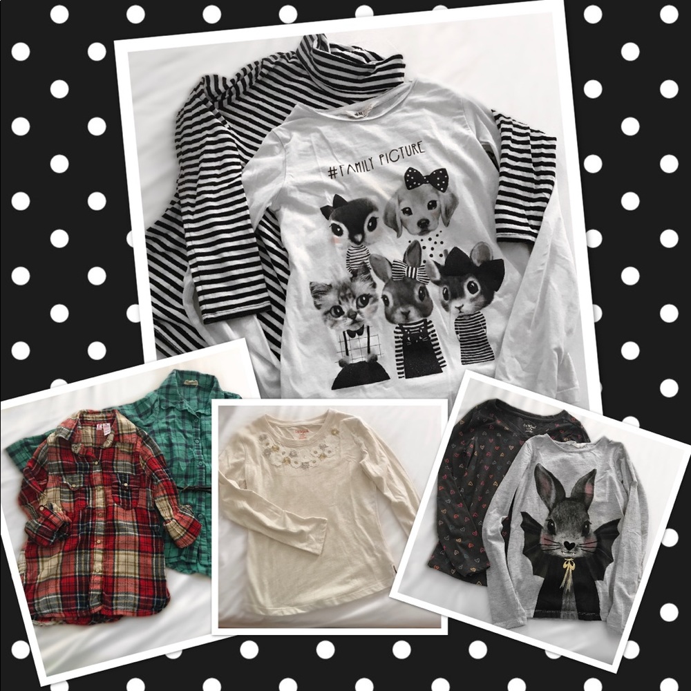 Lot of 7 Girls Tops Sizes 7/8, 8 & 9/10