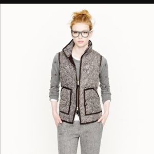 Jcrew Excursion Quilted Herringbone Vest