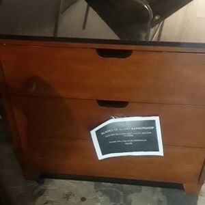 Black marble top dresser