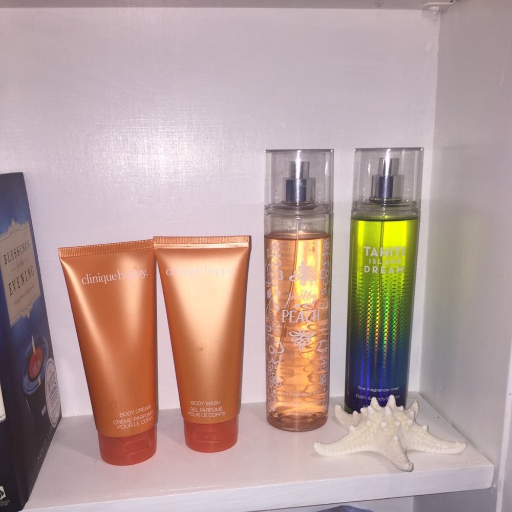 Clinique Happy Lotion & B & B Works body spray.