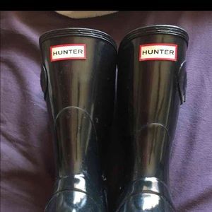 Black Gloss Hunter Boots