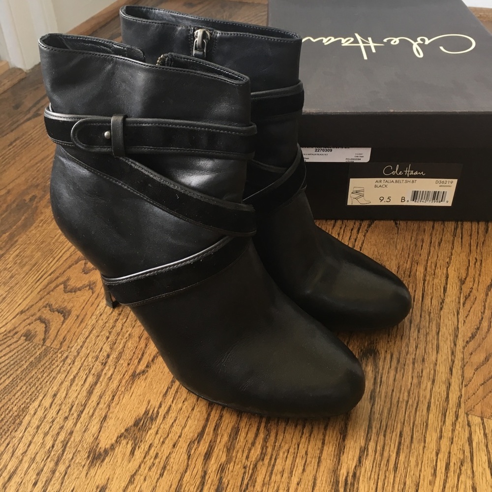 Cole Haan Black Heel Booties