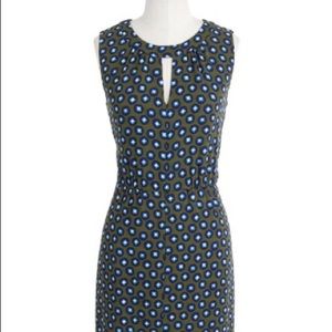 J. Crew Keyhole Dress in Square Dot, 12