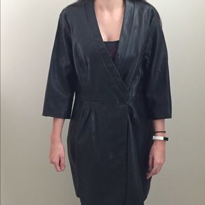 Venus black leather jacket