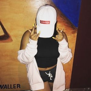 Savage White Dad Hat