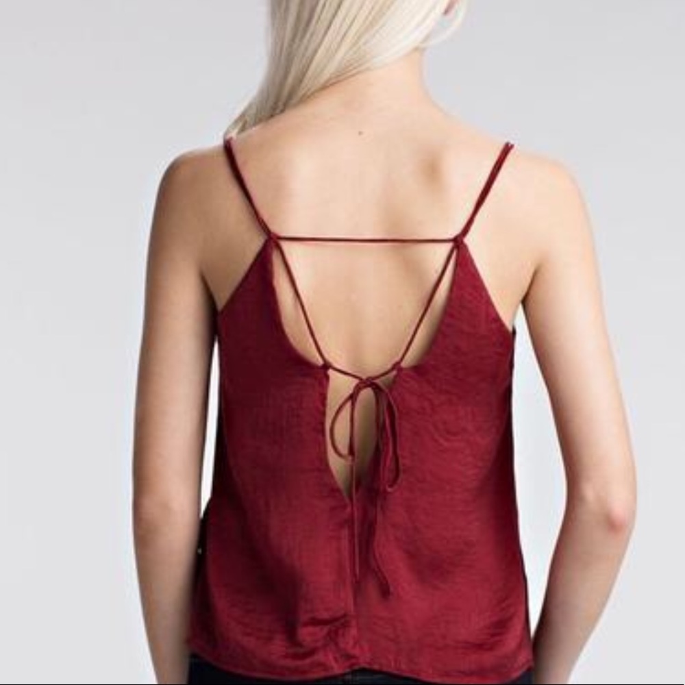 🎈SALE 🎈Oxblood Crisscross Back Cami - Picture 7 of 7
