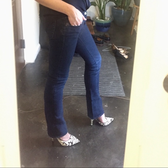 J Brand Dark Blue Indigo Wash Low Rise Straight Leg Boot Cut Denim Jeans - 26 - Picture 15 of 16