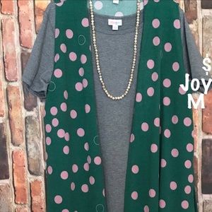 NWT LuLaRoe Polka Dot Joy Vest Sweater Material