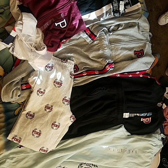 pink sweat suits and shirts