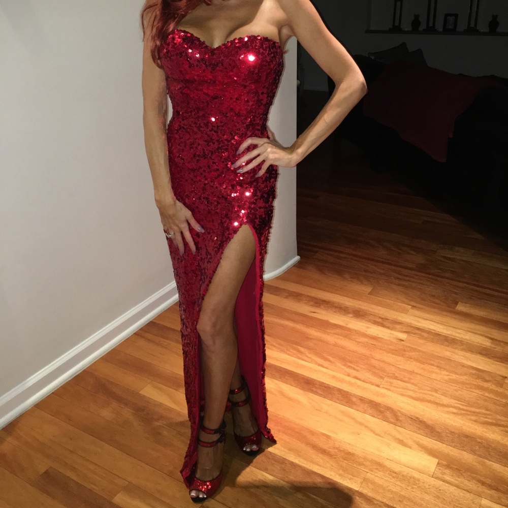 Red Sequined Dress - Ms. Rabbit by Trashy Lingerie