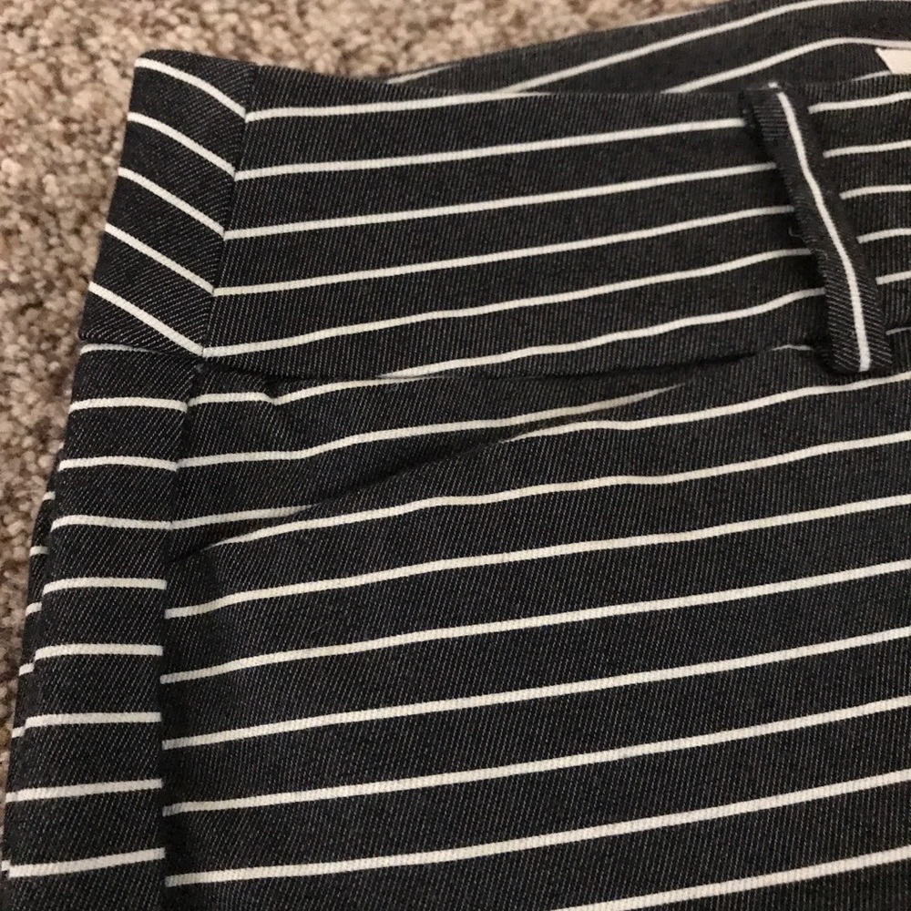 LOFT Striped Chambray Capris