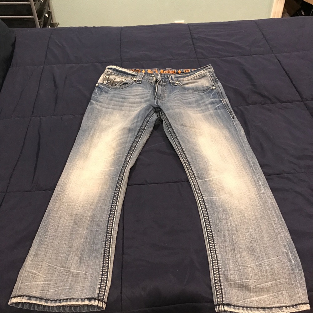 Rock revival men's jeans