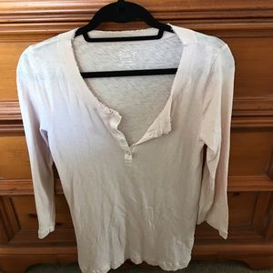 J.Crew 3/4 Length Sleeve Painter T