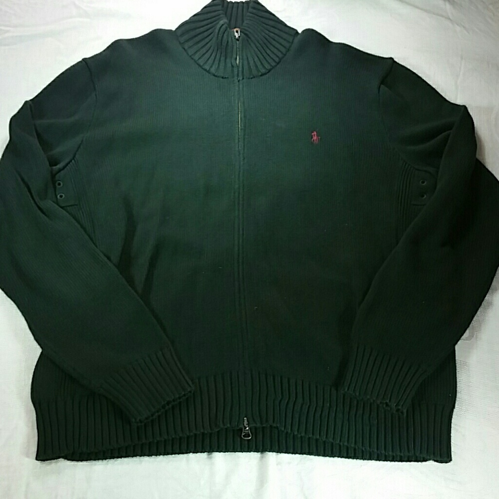 ☆SALE☆ Green zip up Polo sweater