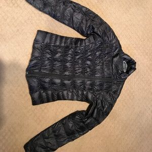Athleta, black down jacket, size small