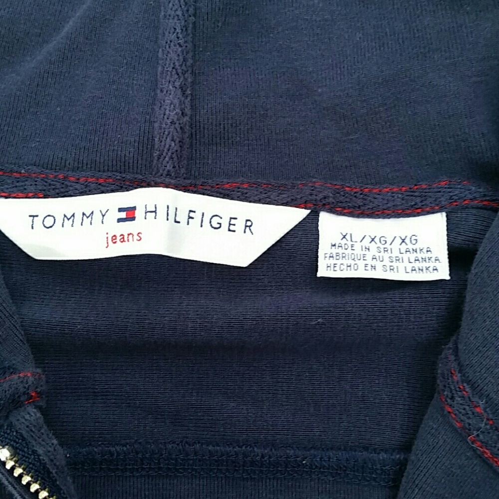 Tommy Hilfiger Jeans Zip Up Hoodie Sweater Vintage - Picture 2 of 8