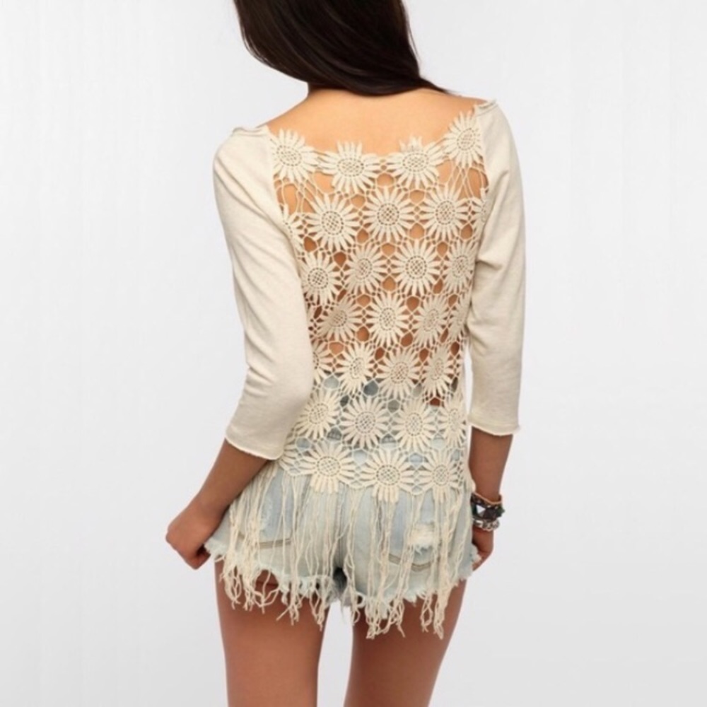 UO Crochet Open Back Top