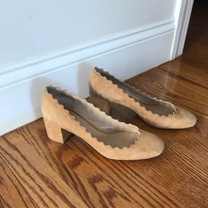Chloe women’s Lauren suede shoe beige 37