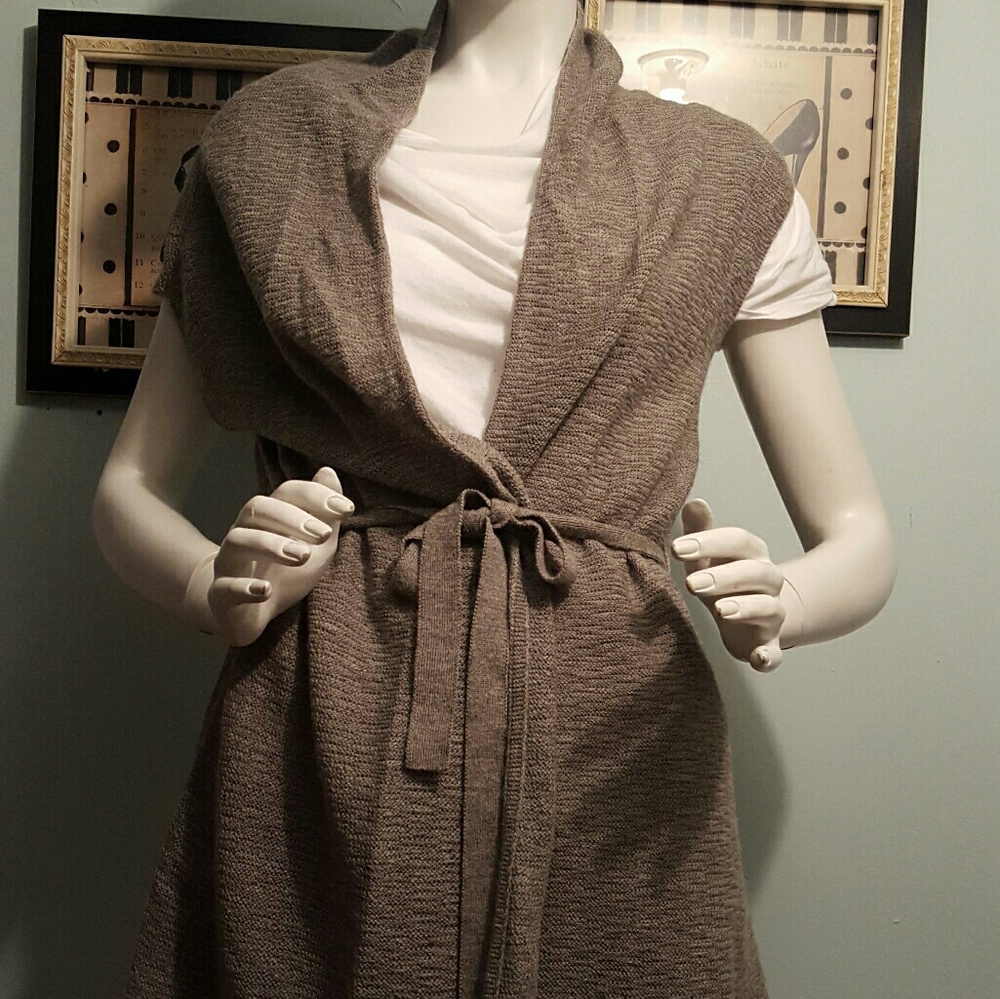 Eileen Fisher alpaca wool belted cardigan -s
