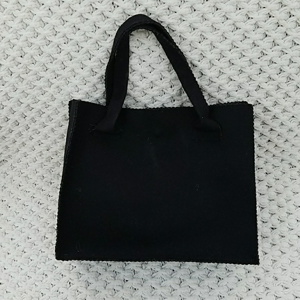 Small black felt tote