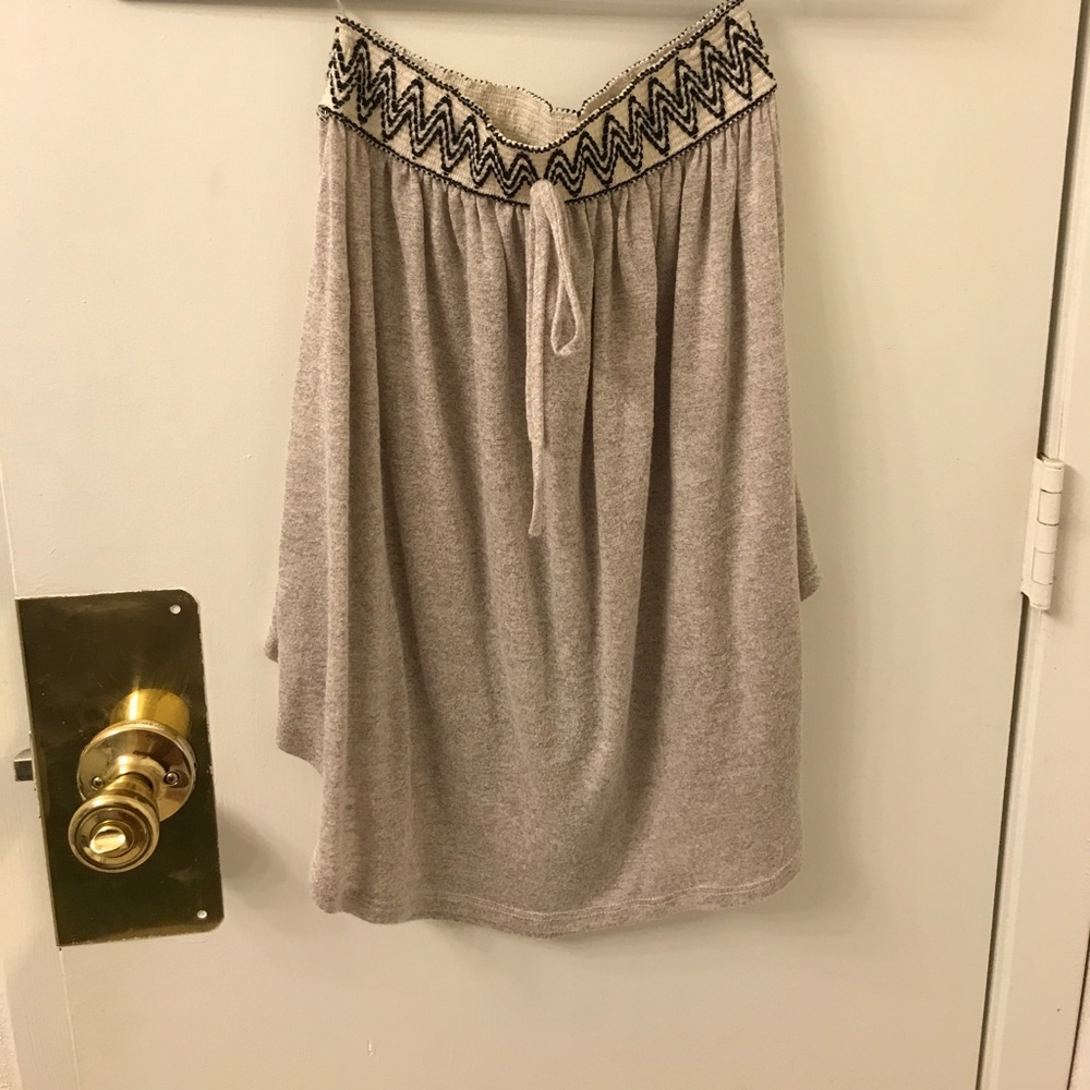 Strapless shirt