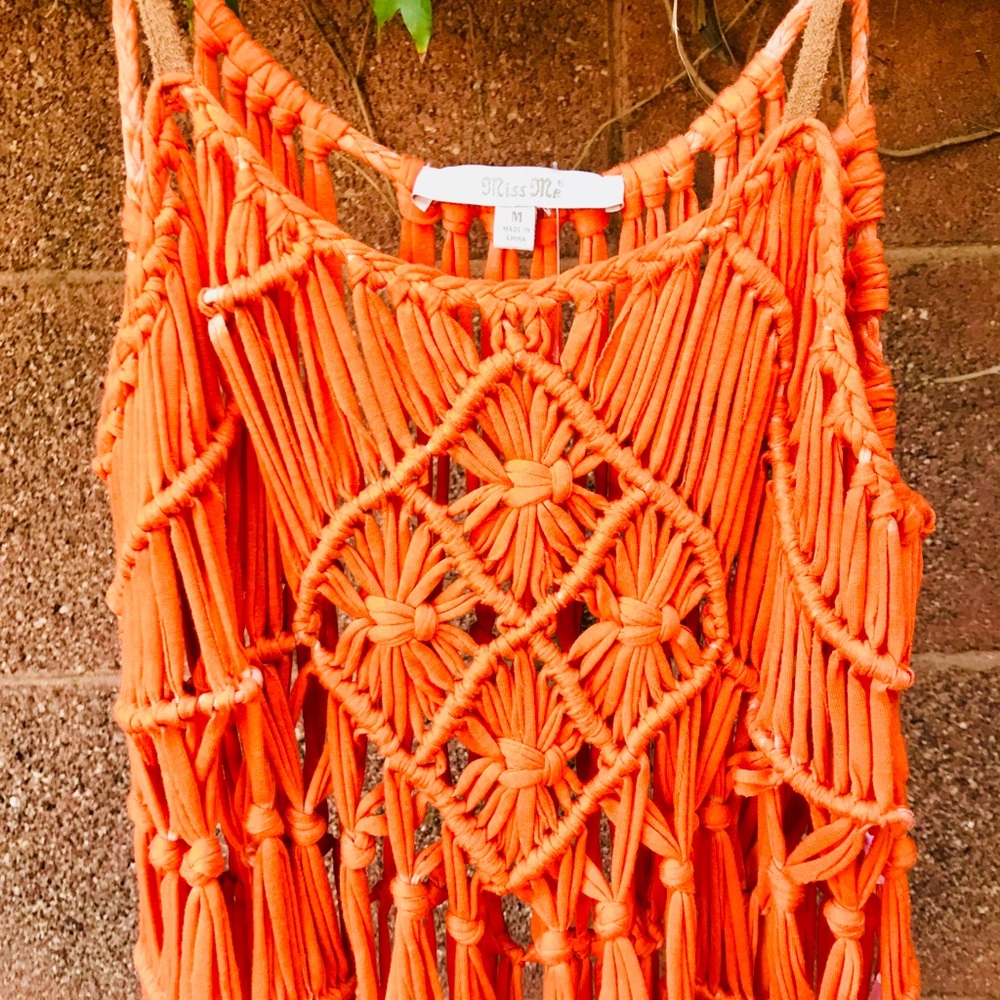 Miss Me sea Breeze Fringe Top