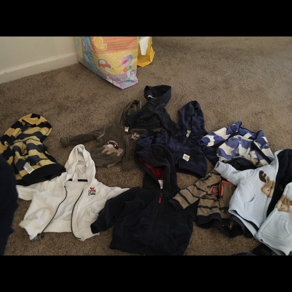 Bags on clothes for boys 0-3 ,shoes no more