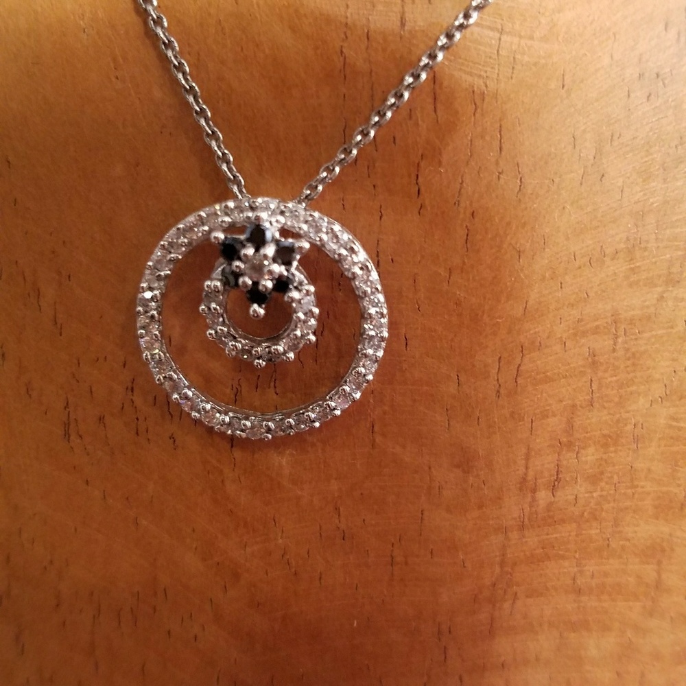 Sterling silver circles with CZ